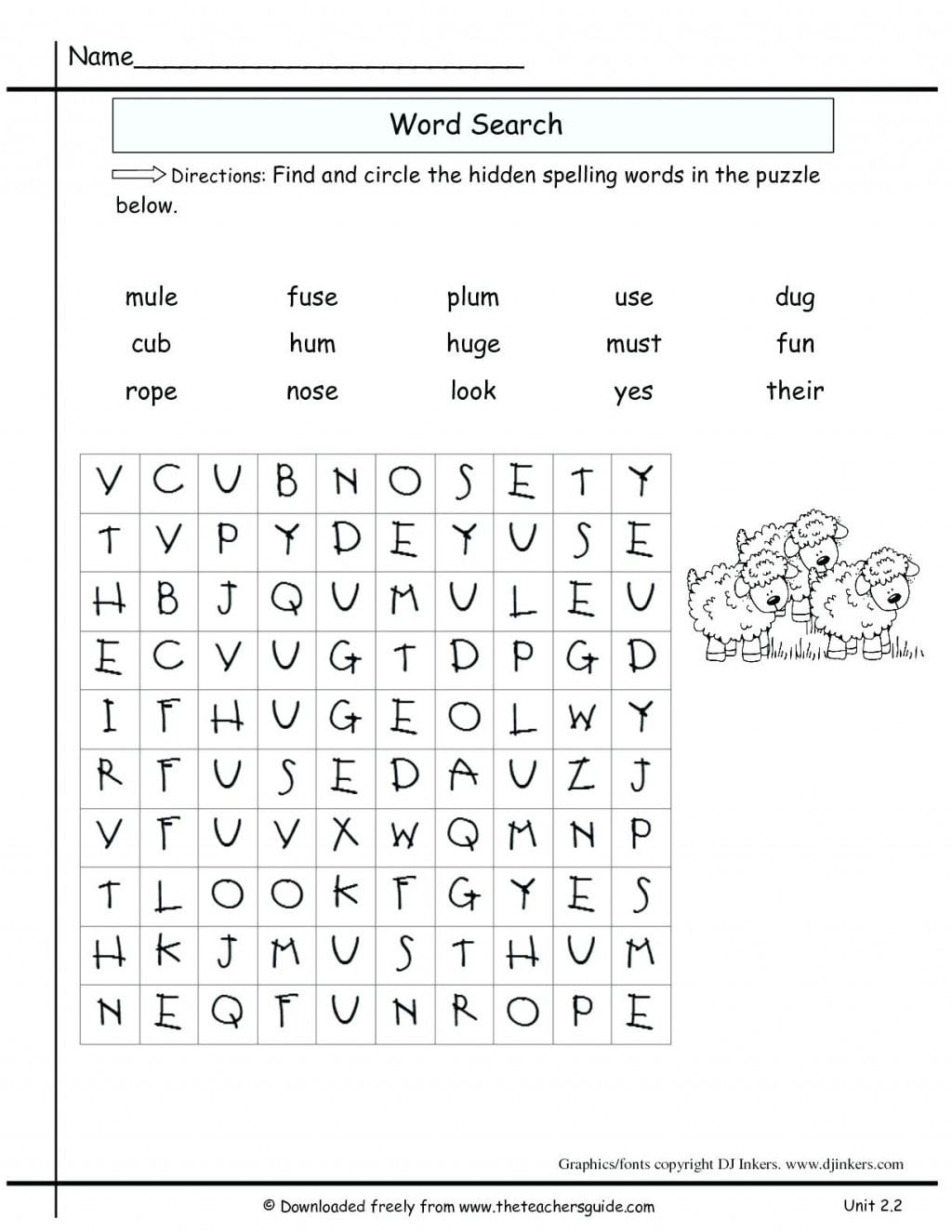 Math Worksheet : 2Nd Grade Spelling Worksheets For Printable