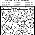 Math Worksheet : Coloring Pages Spring Color Code Math