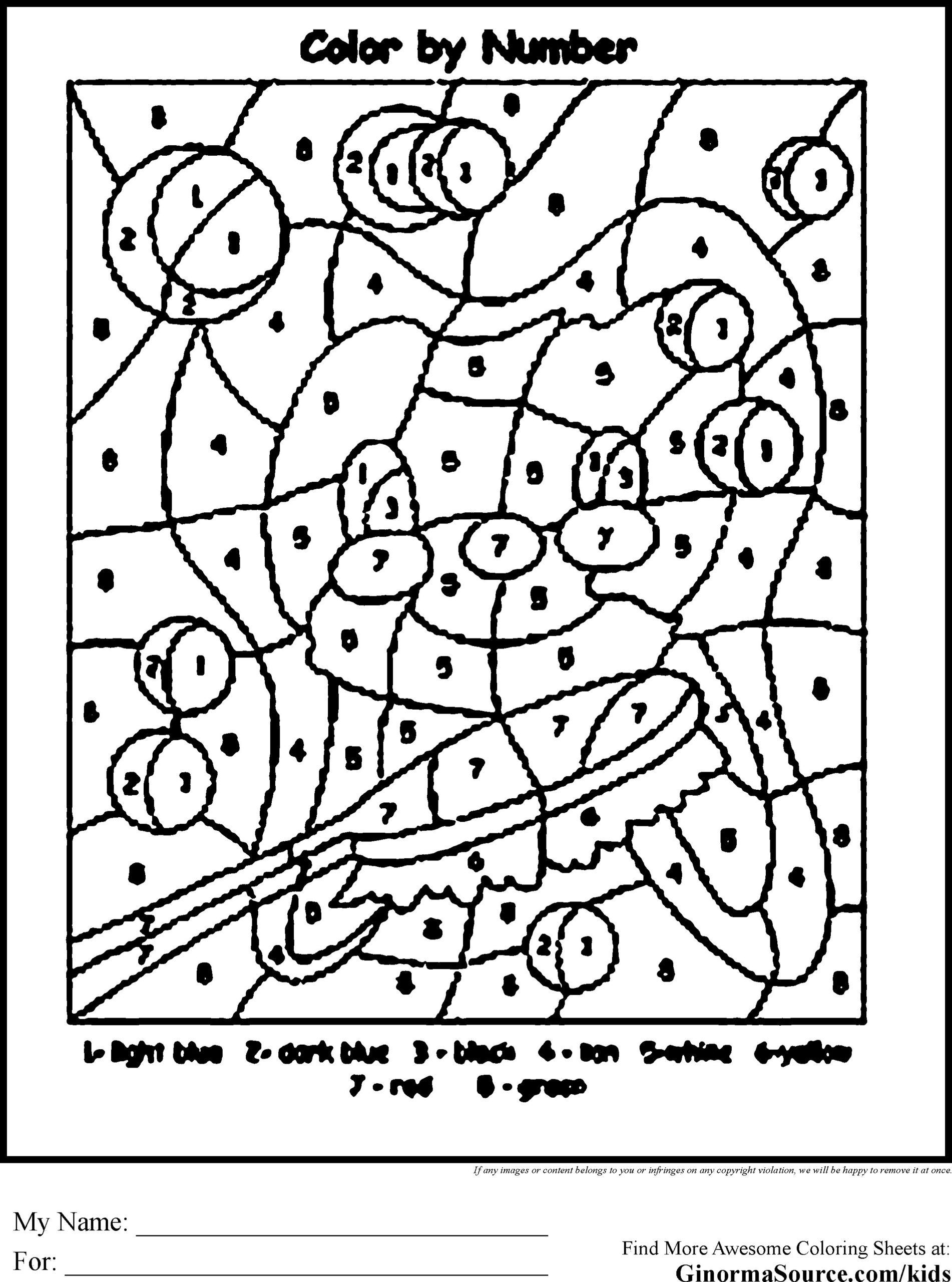 Math Worksheet Coloring Worksheets 2Nd Grade