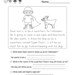 Math Worksheet : Halloween Readingksheet Printable
