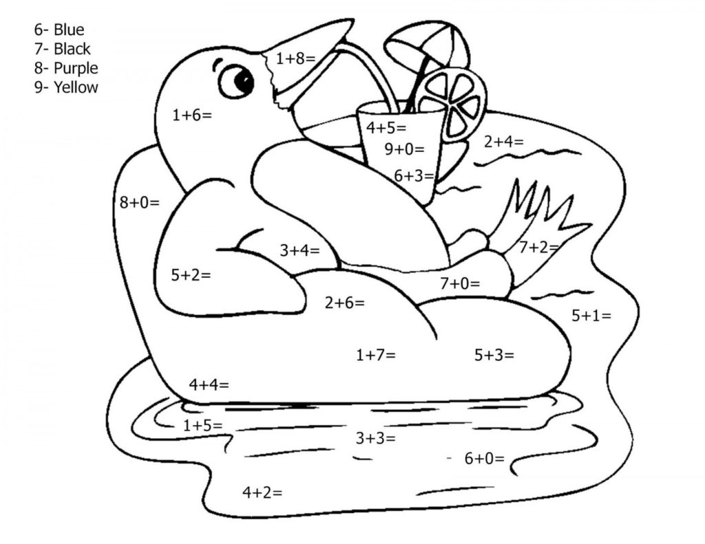 Math Worksheet ~ Halloween Subtraction Color Worksheetble