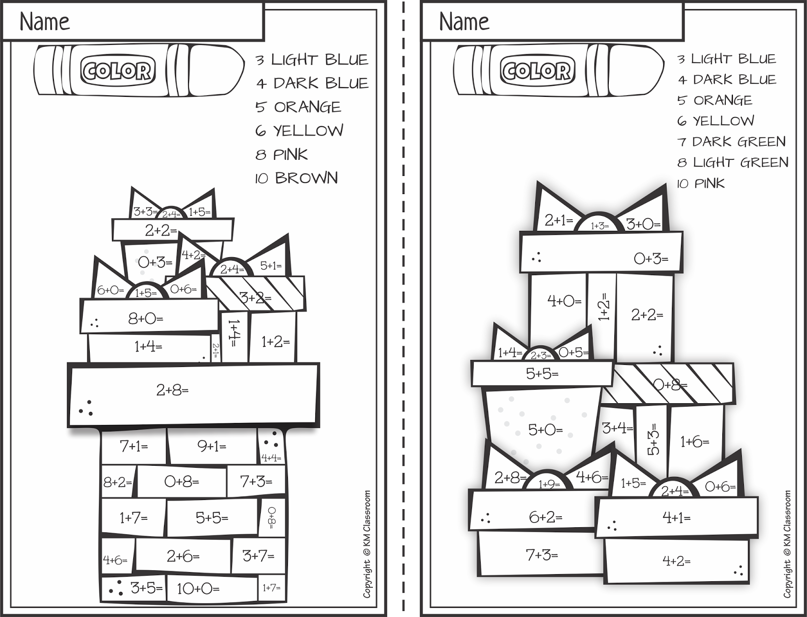 Math Worksheet : Km Classroom Free Christmas Color