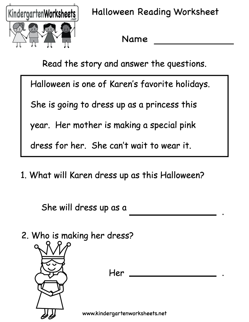 Math Worksheet ~ Marvelous Kindergarten Reading Printable