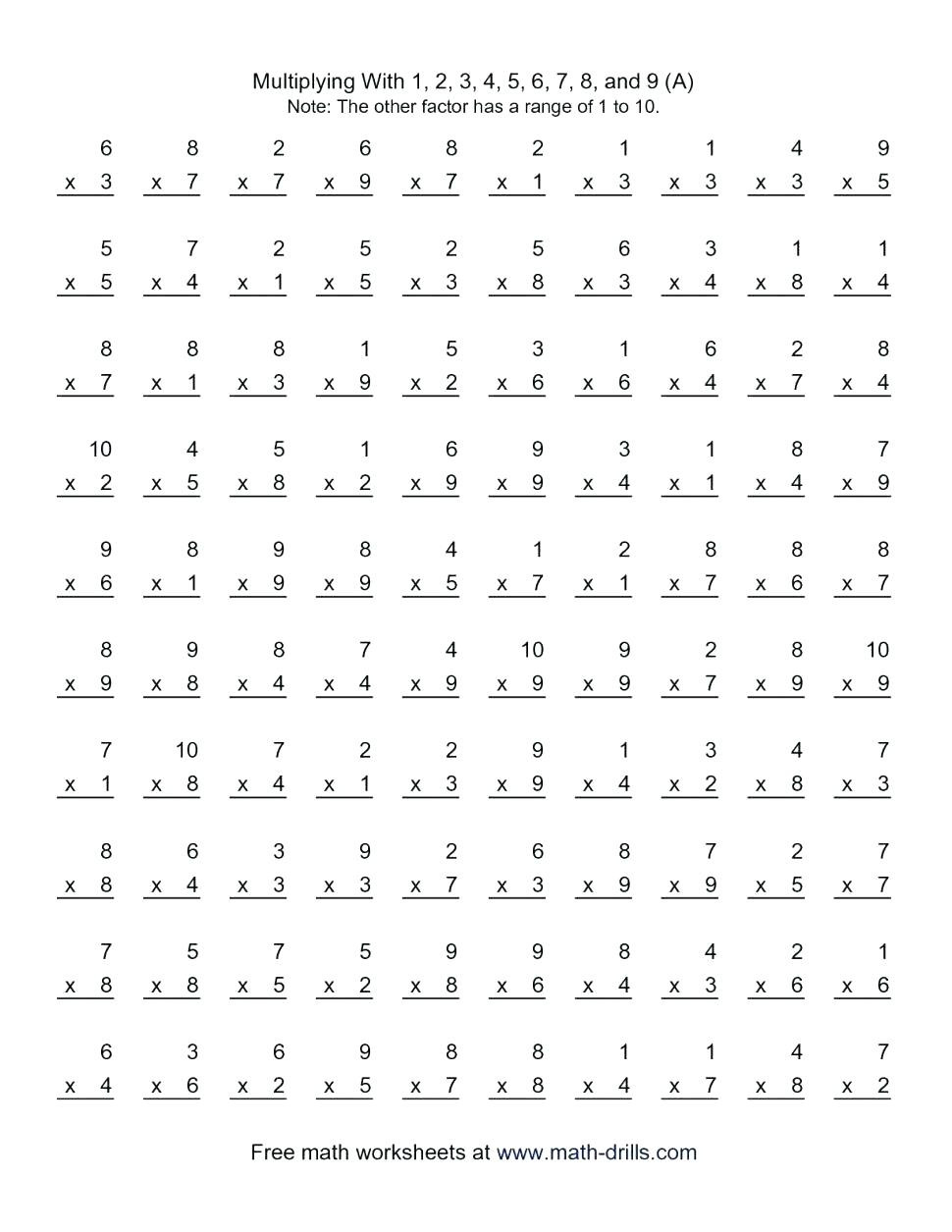 Math Worksheet : Math Worksheets Grade Multiplication