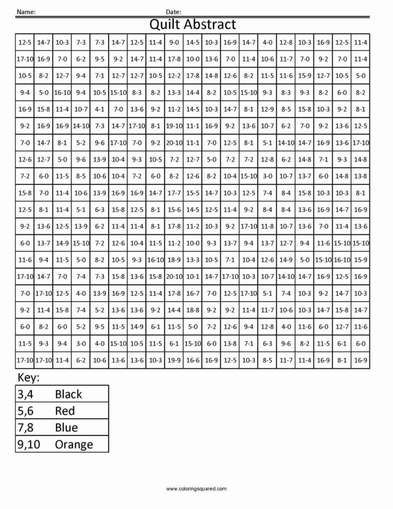 Math Worksheet ~ Mystery Picture Grid Coloring Worksheets In