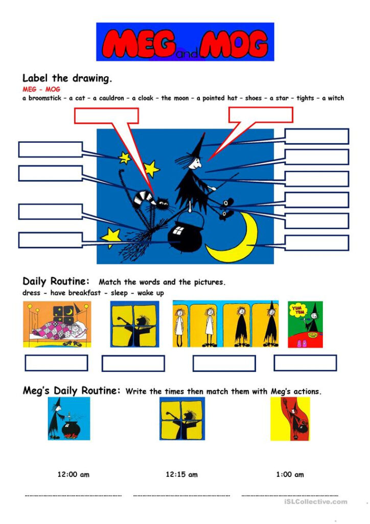 Meg & Mog   English Esl Worksheets For Distance Learning And