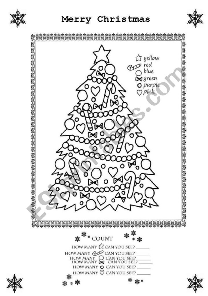 Merry Christmas Colouring Sheet   Esl Worksheettranquilia