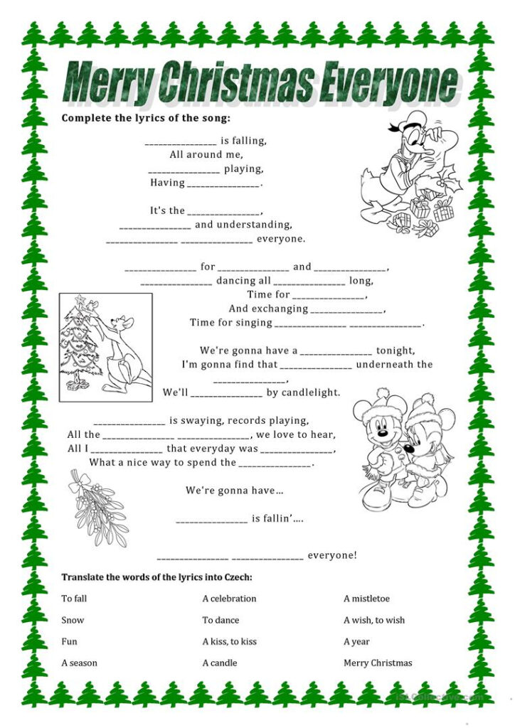 Merry Christmas   English Esl Worksheets For Distance
