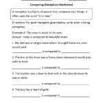 Metaphors Worksheets | Figure Of Speech, 4Th Grade Spelling