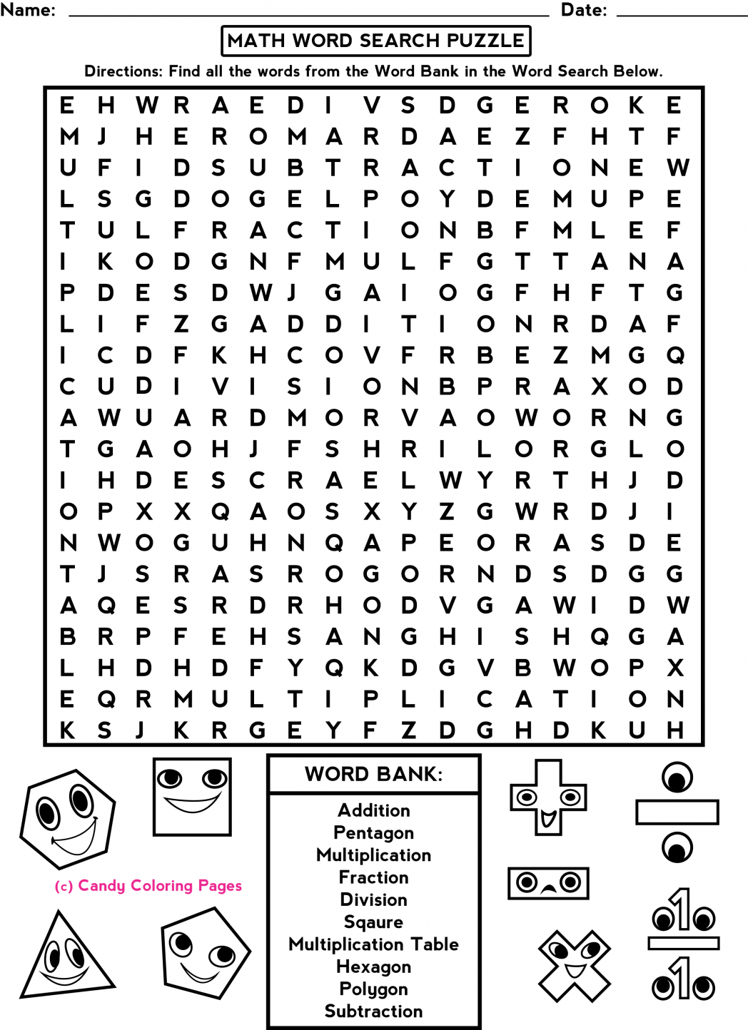 Middle School Free-Printable-Halloween-Math-Worksheets-For