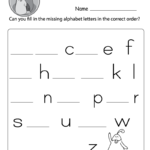 Missing Letter Worksheets (Free Printables)   Doozy Moo Inside Alphabet Practice Worksheets