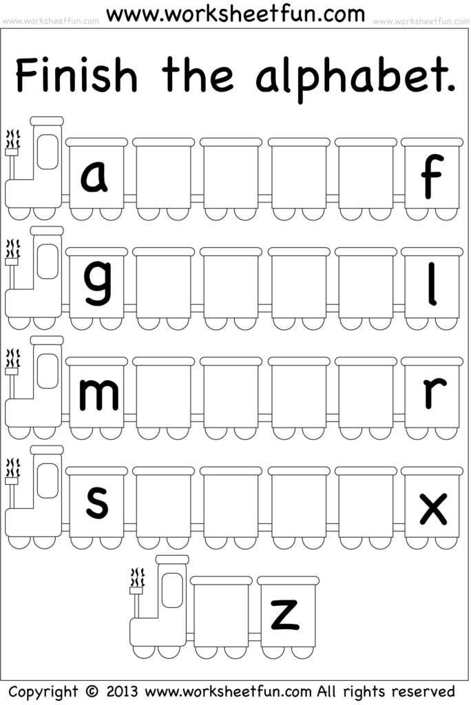 Missing Lowercase Letters – Missing Small Letters For Alphabet Worksheets Kindy