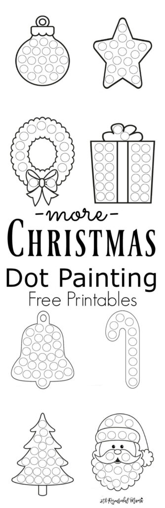 More Christmas Dot Painting {Free Printables}   The