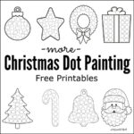 More Christmas Dot Painting {Free Printables}   The