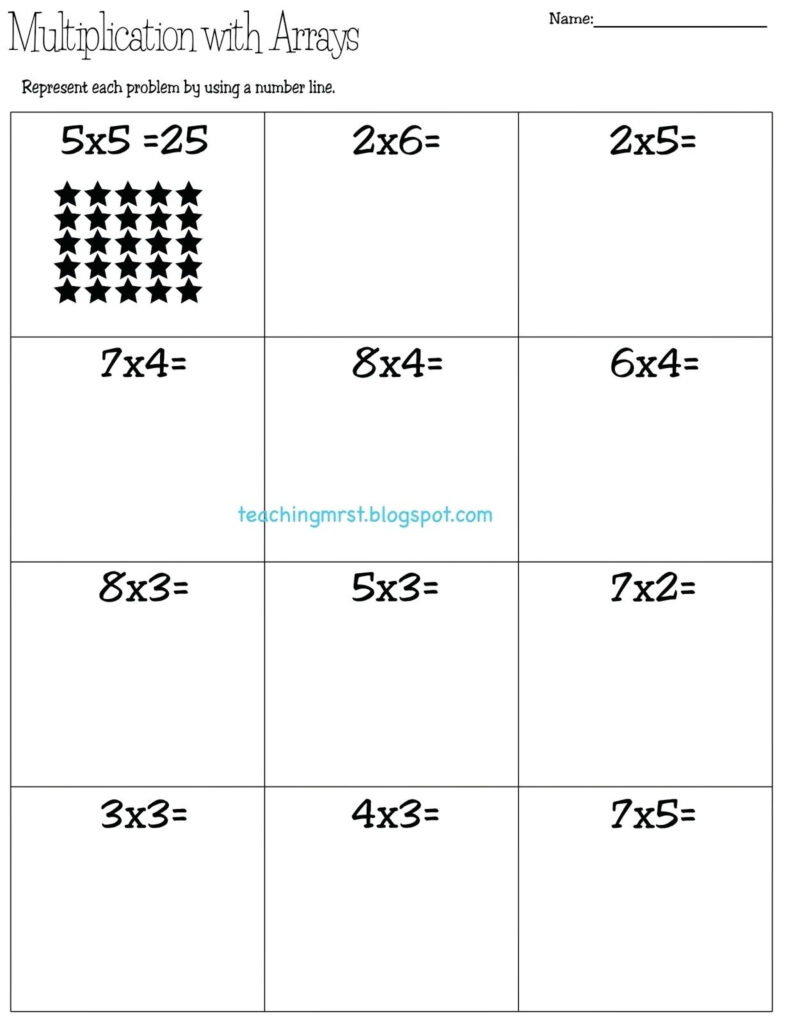 Multiplication Arrays Worksheets 5Th Grade Multiplication