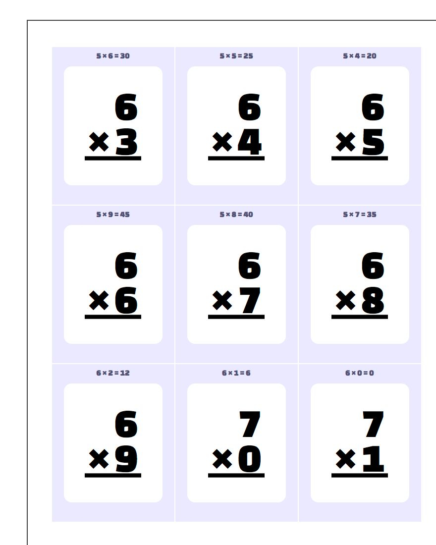 Multiplication Practice Flash Cards multiplication-practice-flash-cards