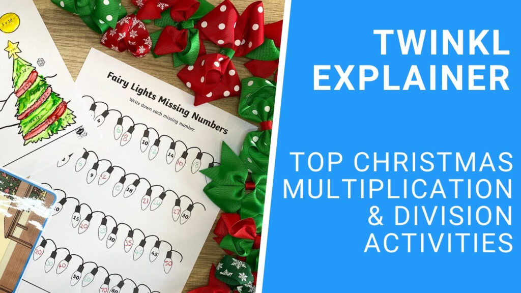 Multiplication Mosaic Christmas Maths Worksheets
