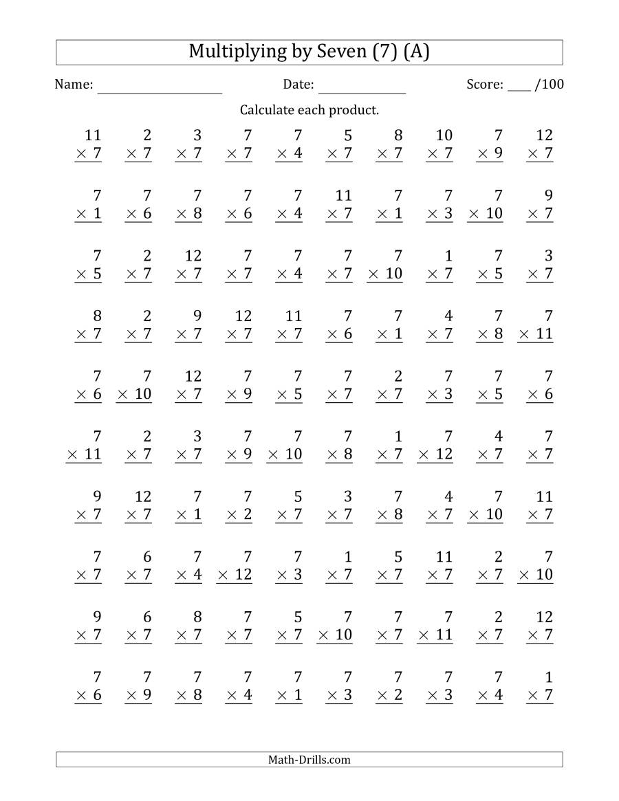 Multiplyingseven With Factors To Questions