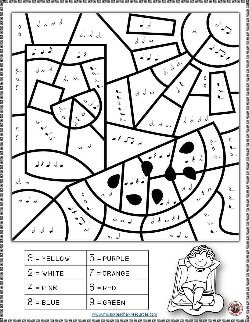 Music Coloring Worksheets For Kidsnumbers Free Halloween