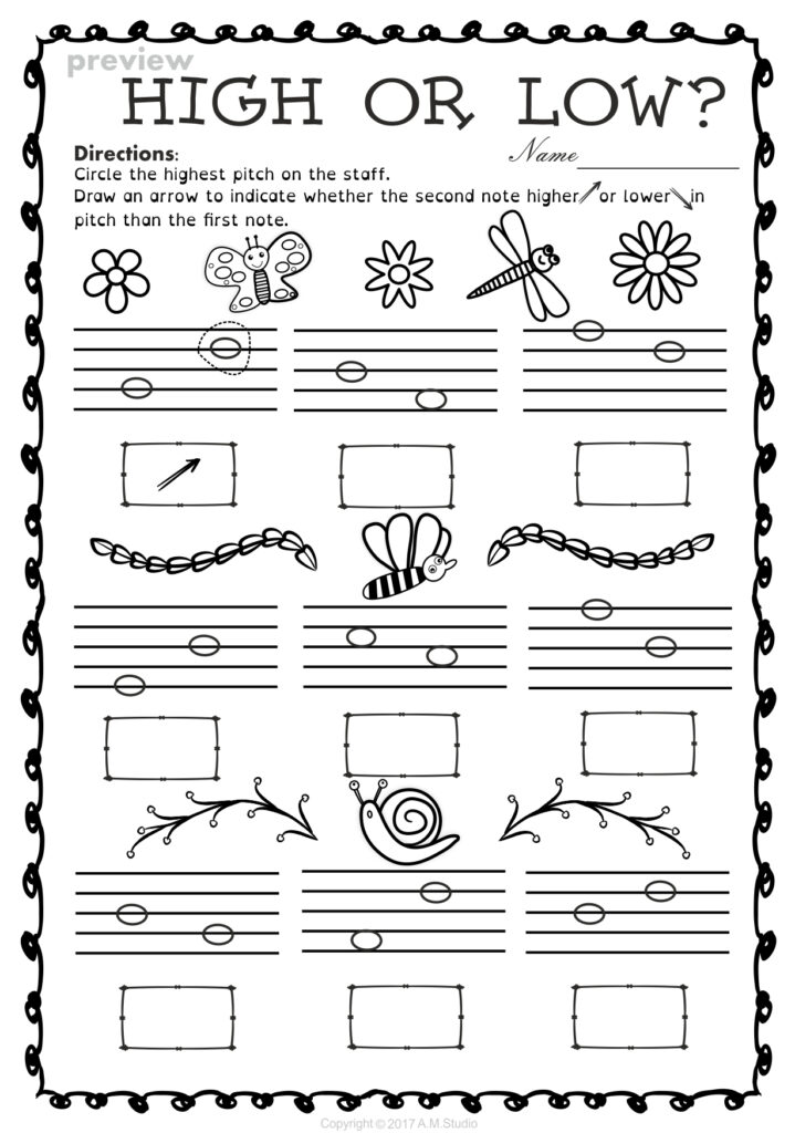 Music Themed Preschool Worksheets : Brian Molko