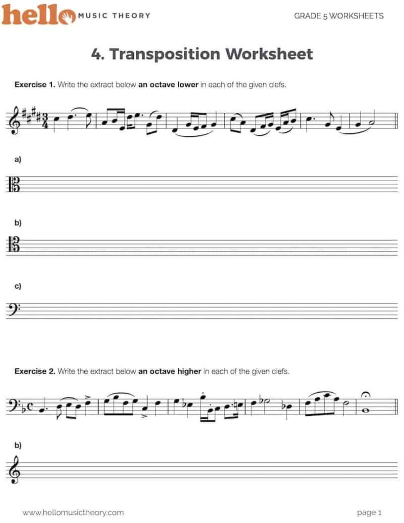 Music Theory Worksheets Pdf Hellomusictheory Grade Piano