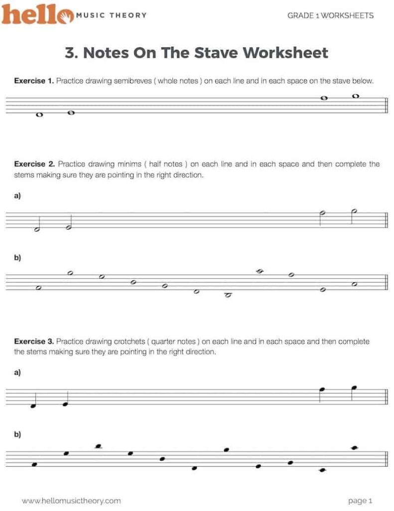 Music Theory Worksheets Pdf Hellomusictheory Grade Worksheet