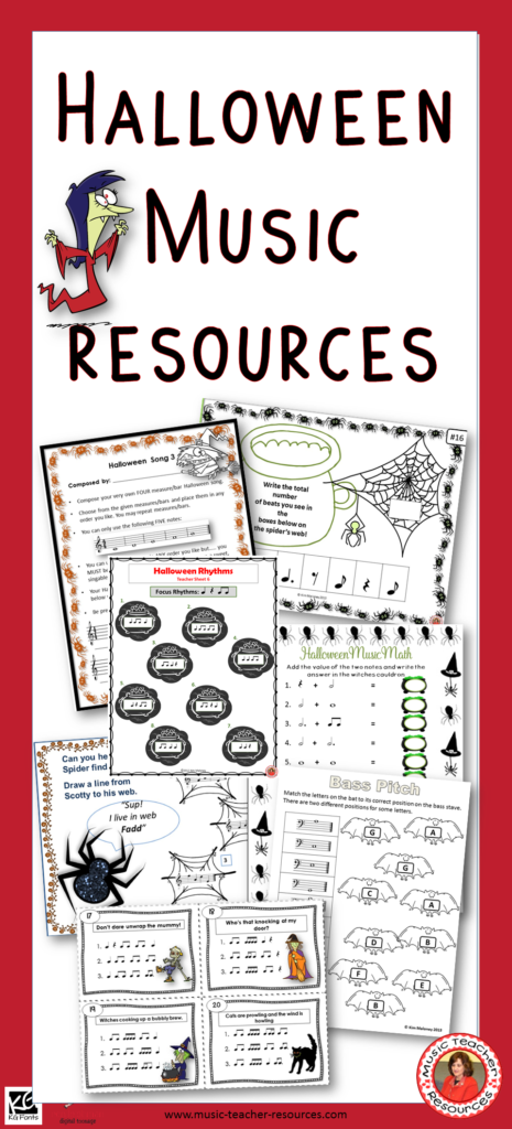 Music Worksheets And Activities For Halloween In The Music