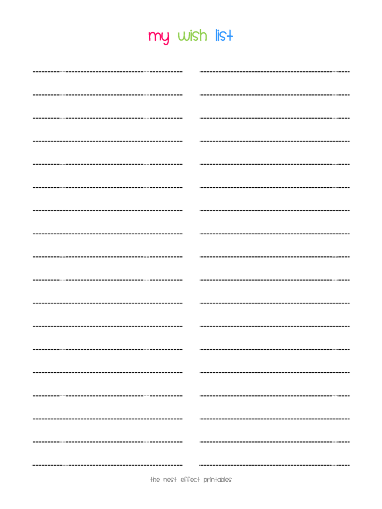 My Christmas Wish List Printable | Planner Wishlist