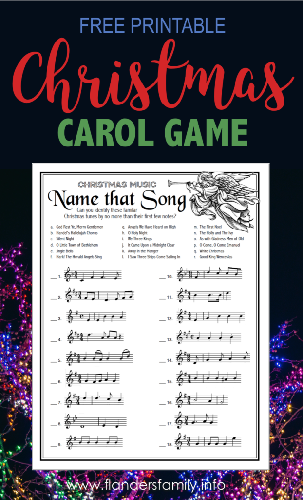 Name That Song" Christmas Game   Flanders Family Homelife