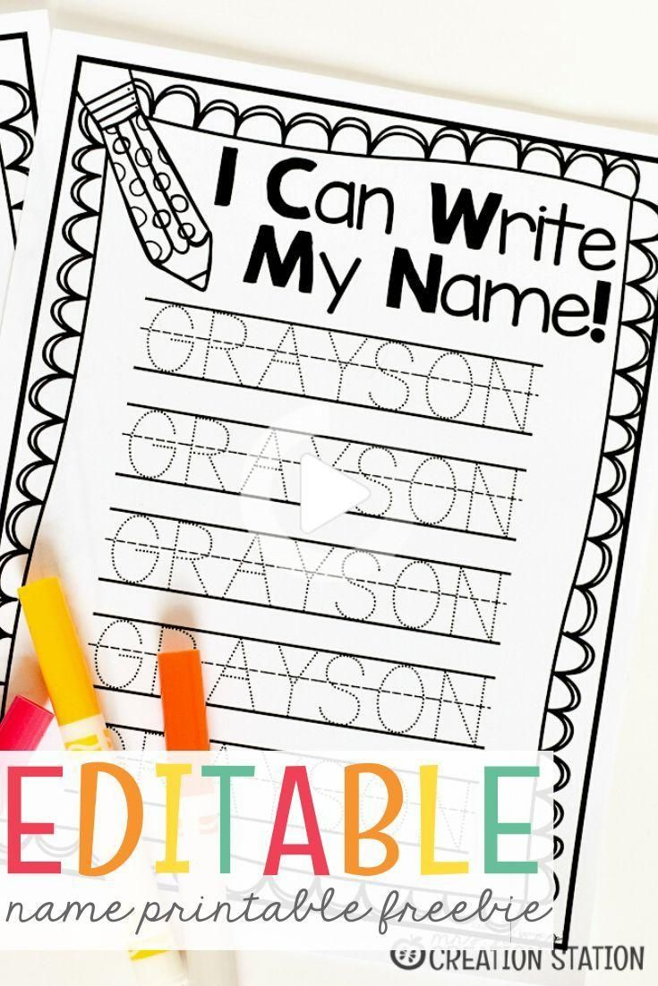 Name Writing Practice - Handwriting Freebie In 2020 | Name for Name Tracing Freebie