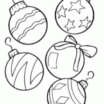 New Coloringe Printable Christmas Ornaments Pages Kids