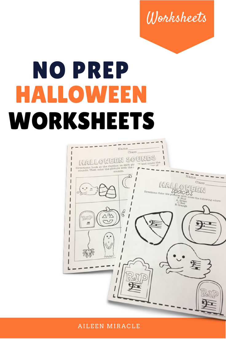 No Prep Halloween Music Worksheets: Perfect For Your