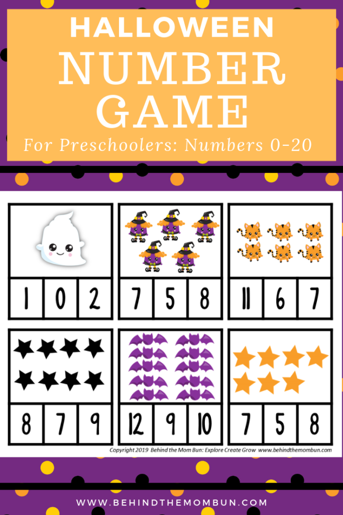 Number Recognition: Cute Halloween Counting Games For Pre K