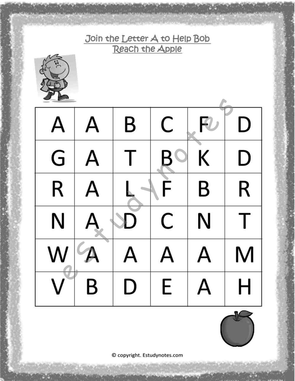 Nursery And Jr. Kg English Worksheets Black And White Prints for Alphabet Worksheets For Junior Kg