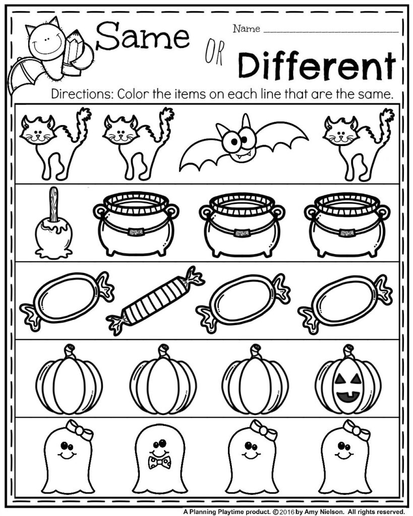 October Preschool Worksheets   Planning Playtime | Halloween