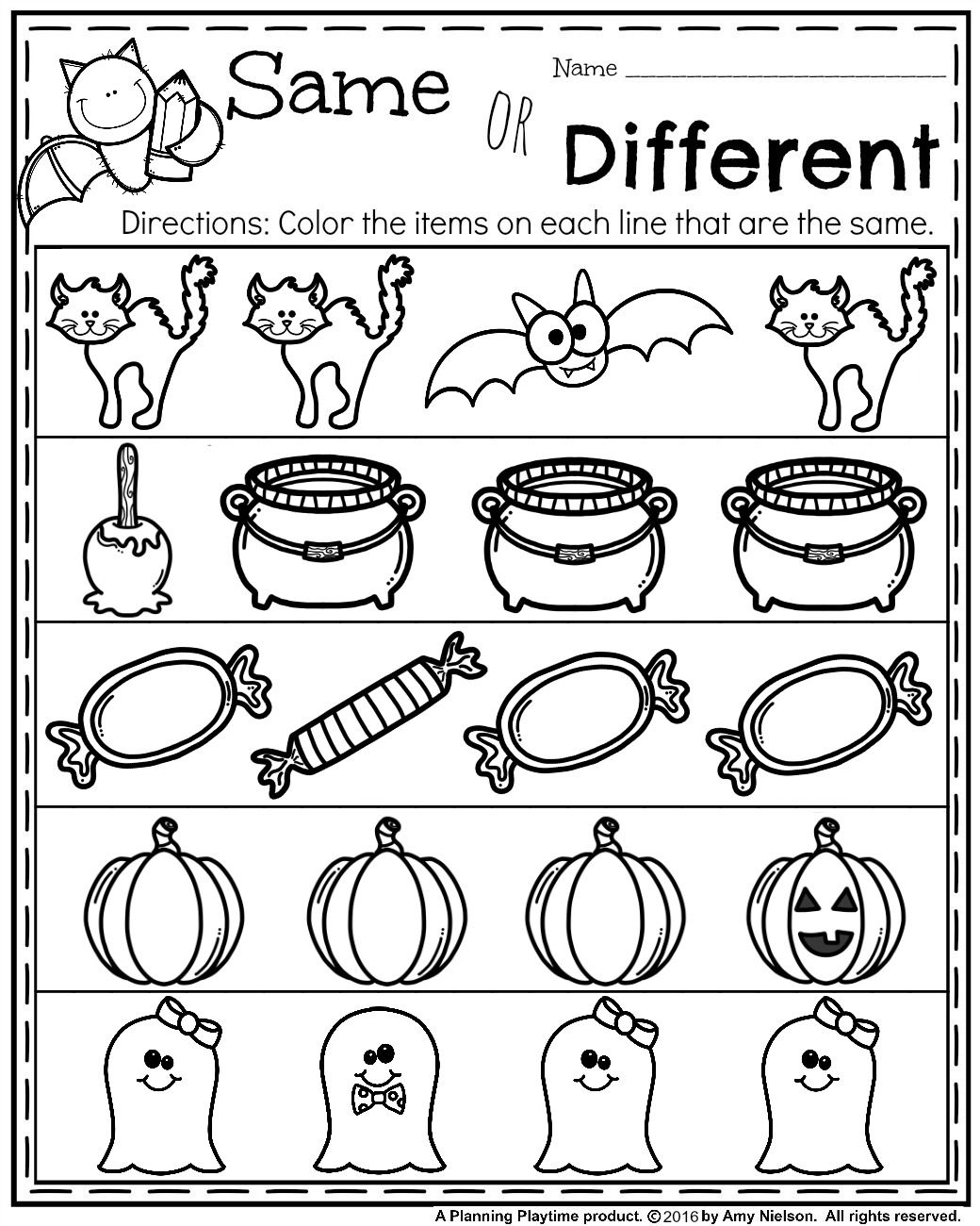 October Preschool Worksheets Pre Nursery Chapter Test