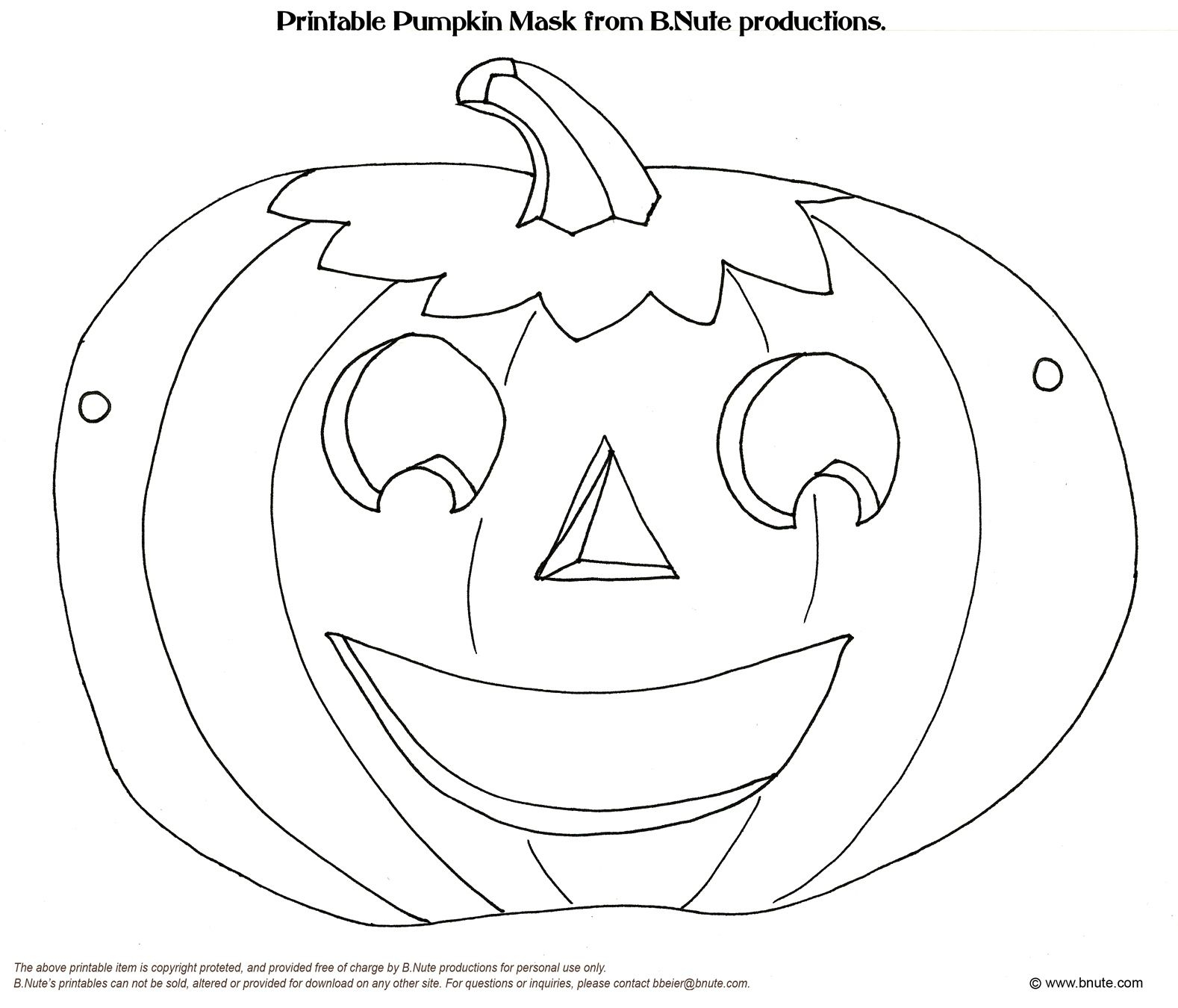Old Fashioned Halloween Party - Printable Halloween Mask Art