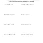 Order Of Operations With Negative And Positive Integers And