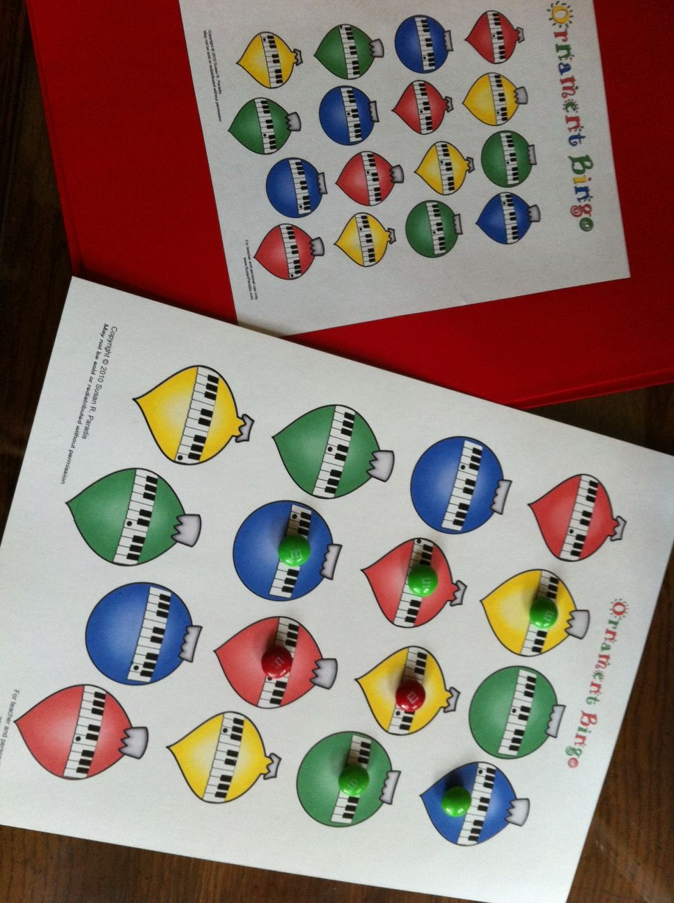 Ornament Bingo | Christmas Worksheets, Piano Teaching, Piano