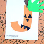 Paper "j" Is For Jack O Lantern   Kid Craft For Halloween