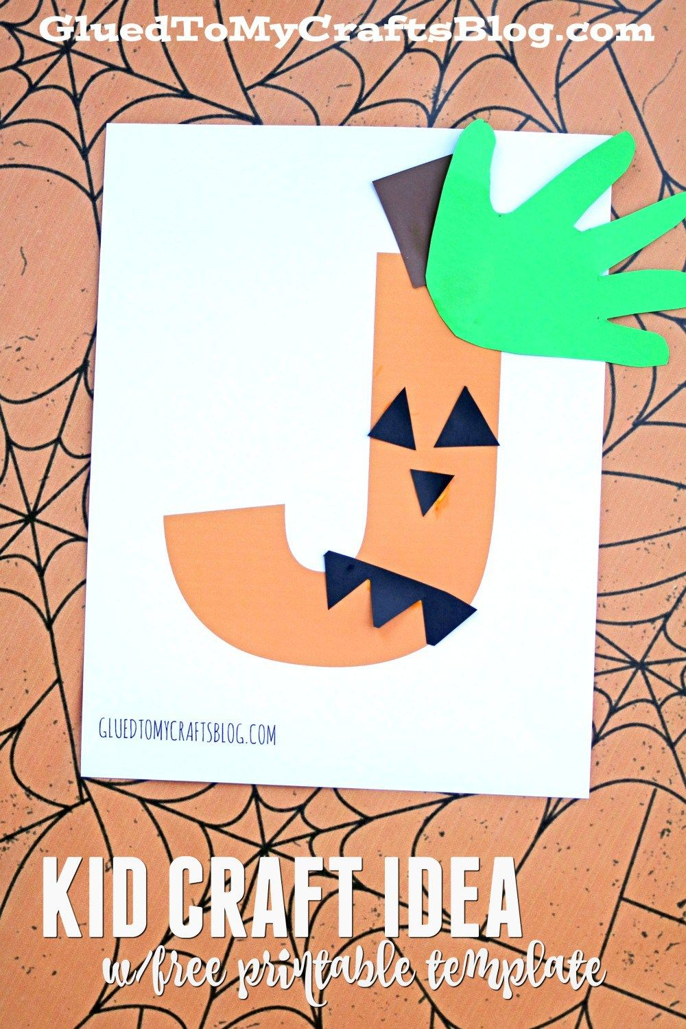 Paper &amp;quot;j&amp;quot; Is For Jack-O-Lantern - Kid Craft For Halloween