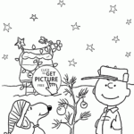 Peanuts Christmas Coloring Pages Charlie Brown And For Kids