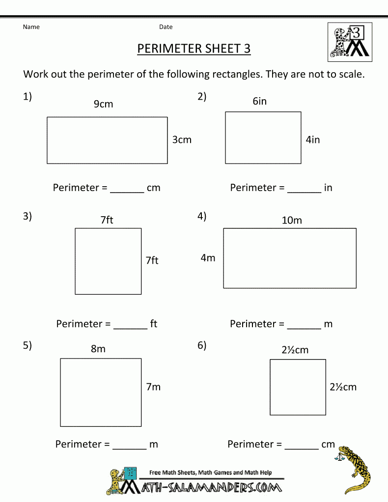 Perimeter Worksheets | Area And Perimeter Worksheets