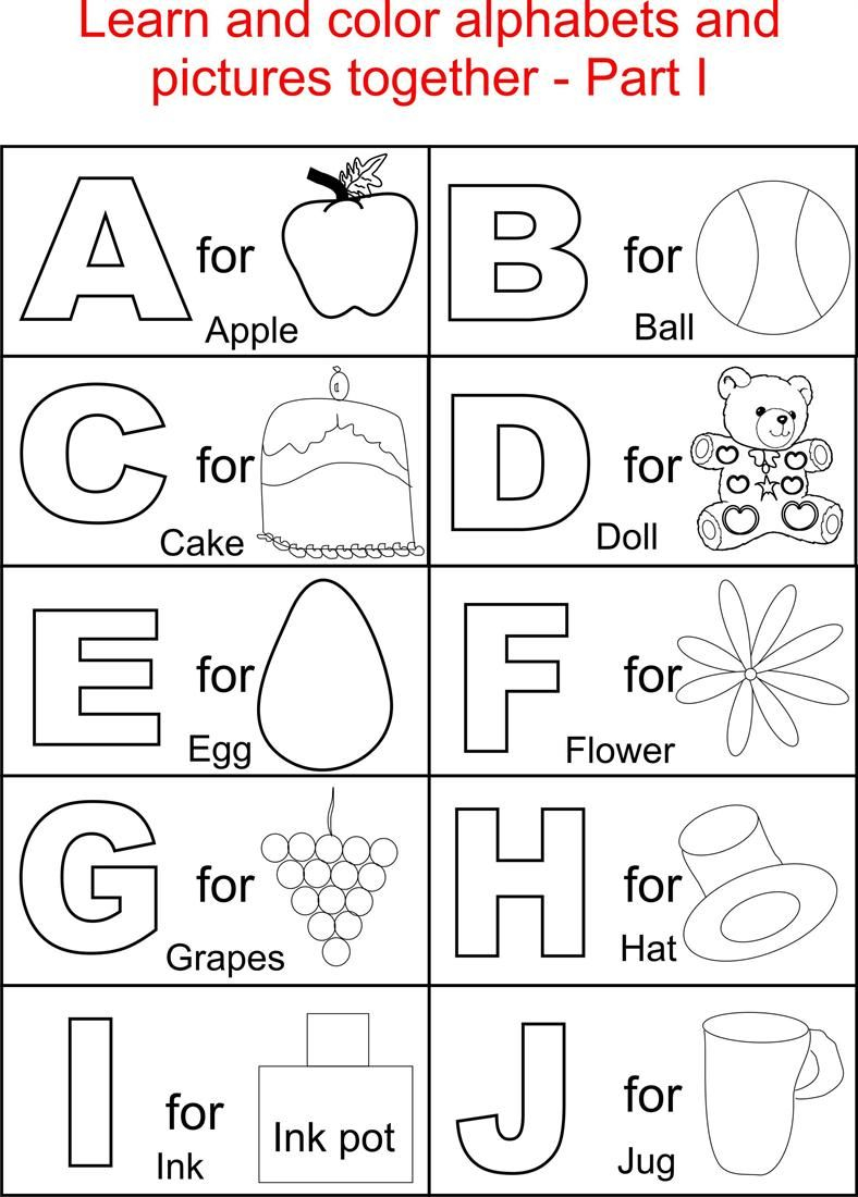 Pin On Kids throughout Alphabet Worksheets Coloring