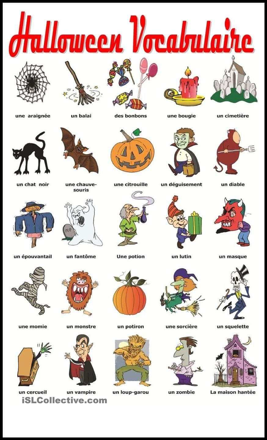 Pinmonica Zama On French | Halloween Worksheets