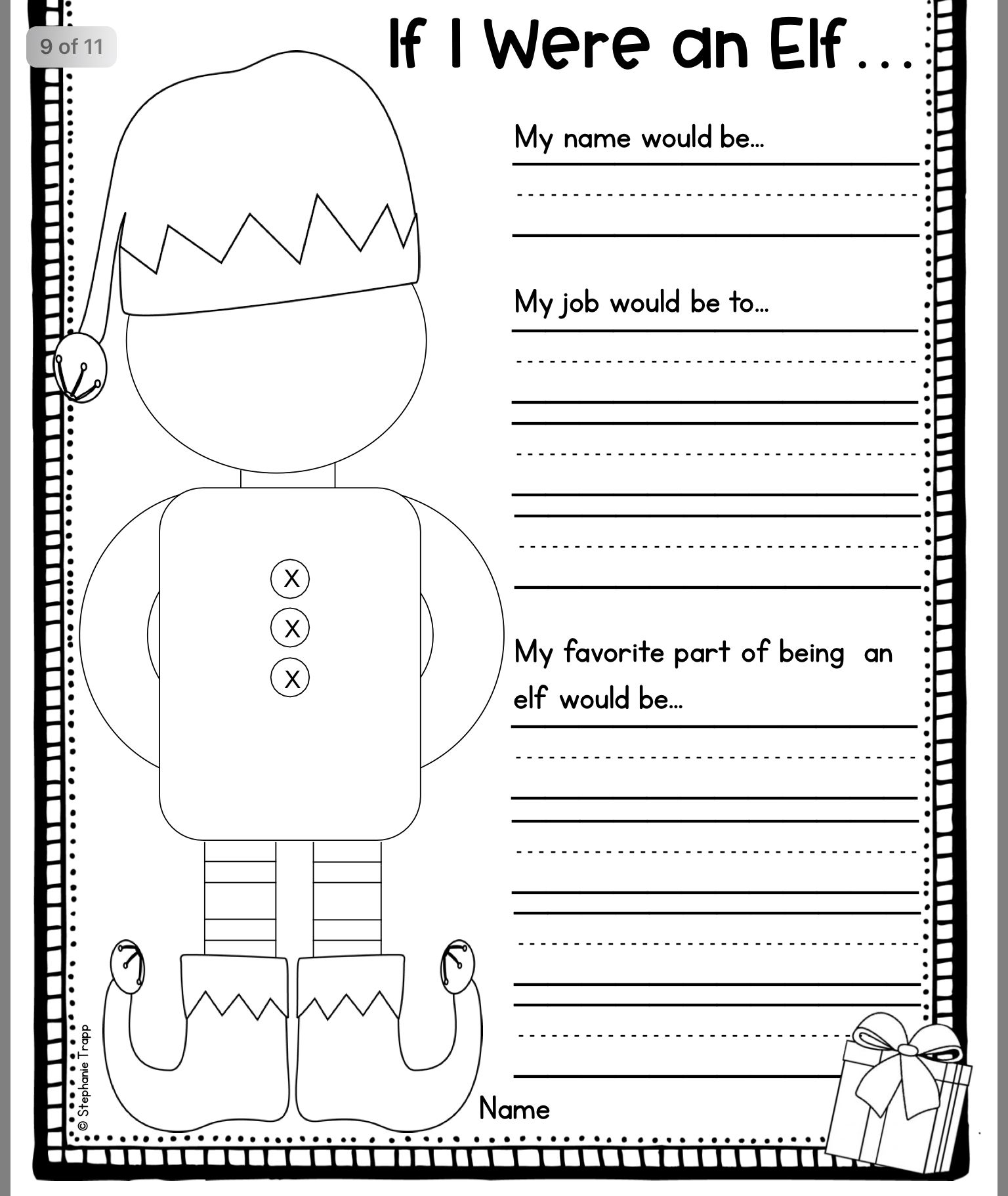 christmas writing prompts for special education students