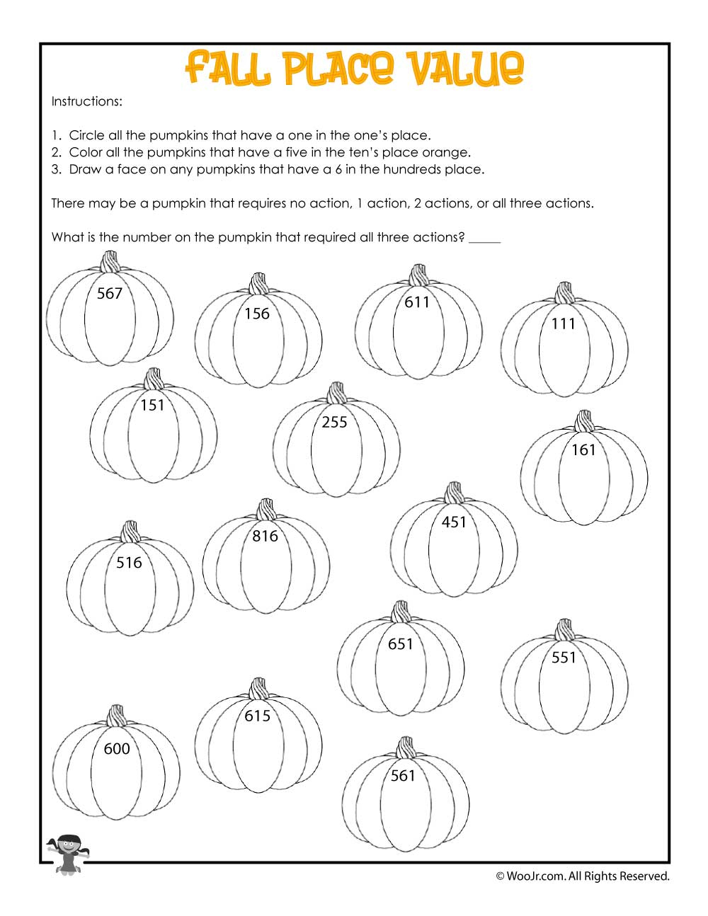 Place Values Visual Worksheet | Woo! Jr. Kids Activities