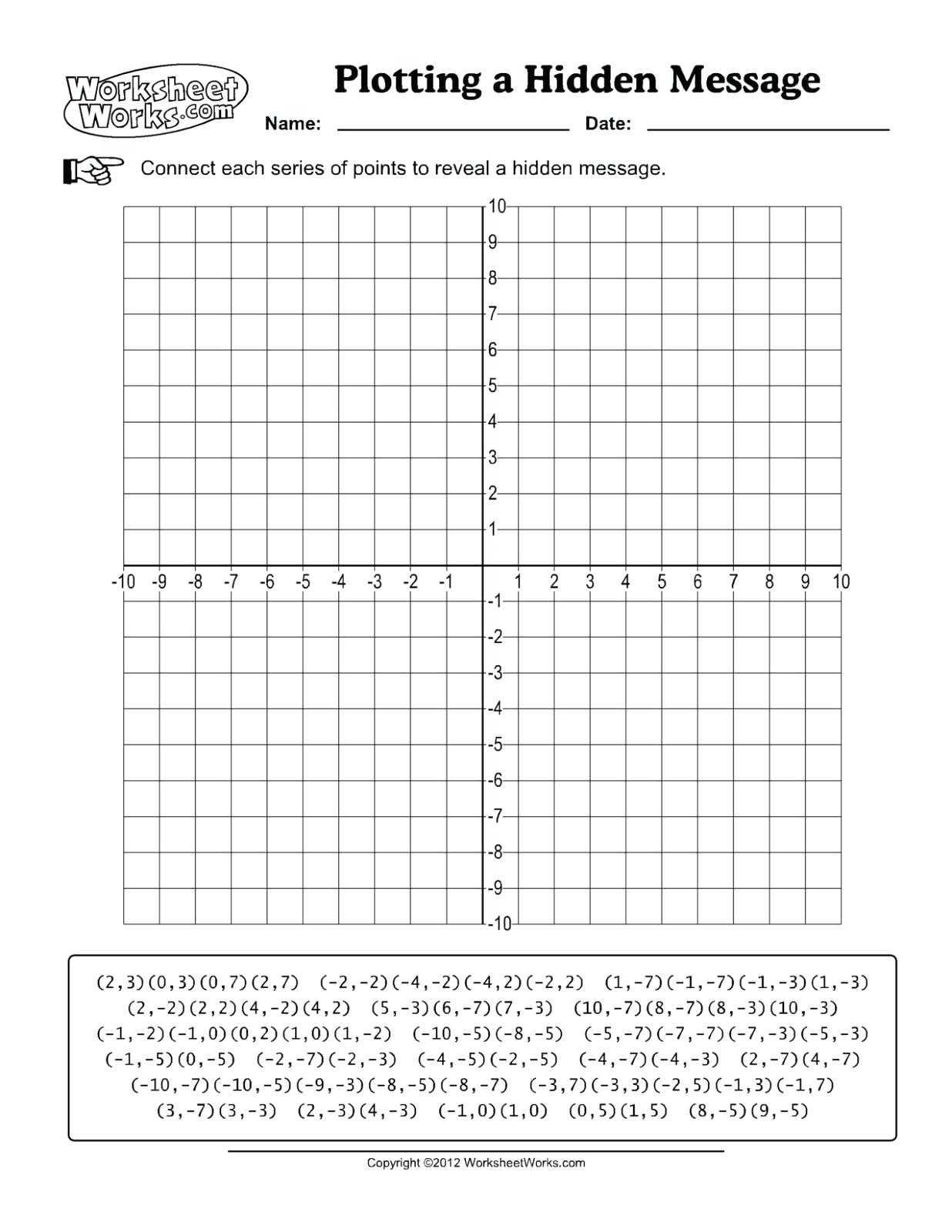 Plotting Grinch Christmas Graphing Worksheet | Printable