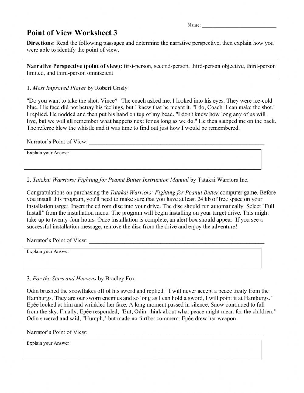 Point Of View Activity