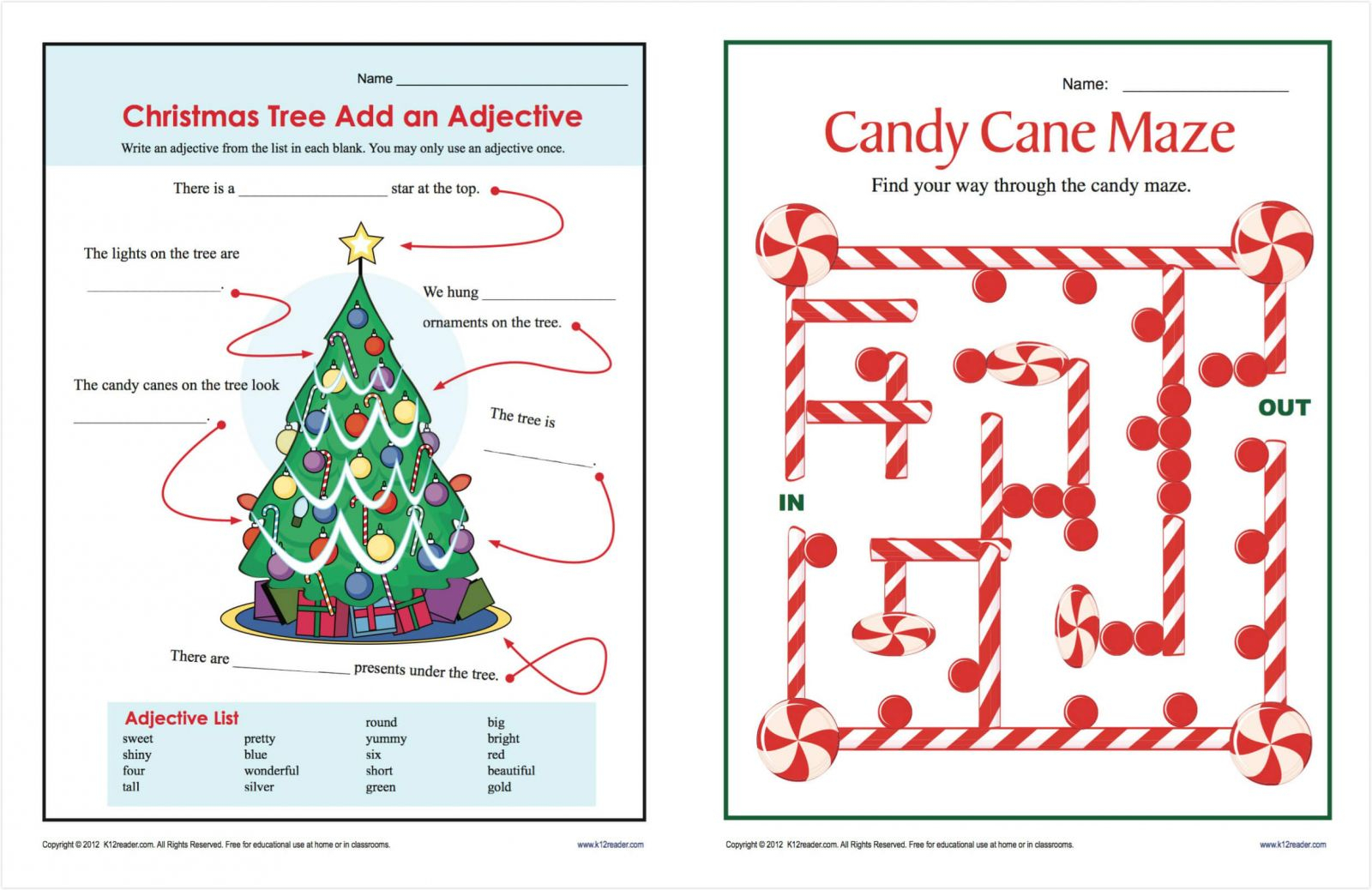Free Fun Christmas Elementary Worksheets free-fun-christmas-elementary-worksheets